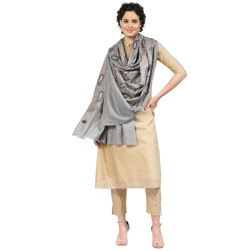 Women's Aari Embroidery Wool Shawl